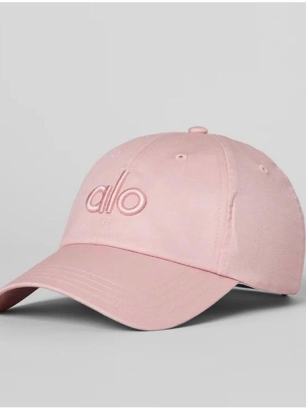 ALO Yoga adult Blush Pink Embroidered Logo Baseball Cap
